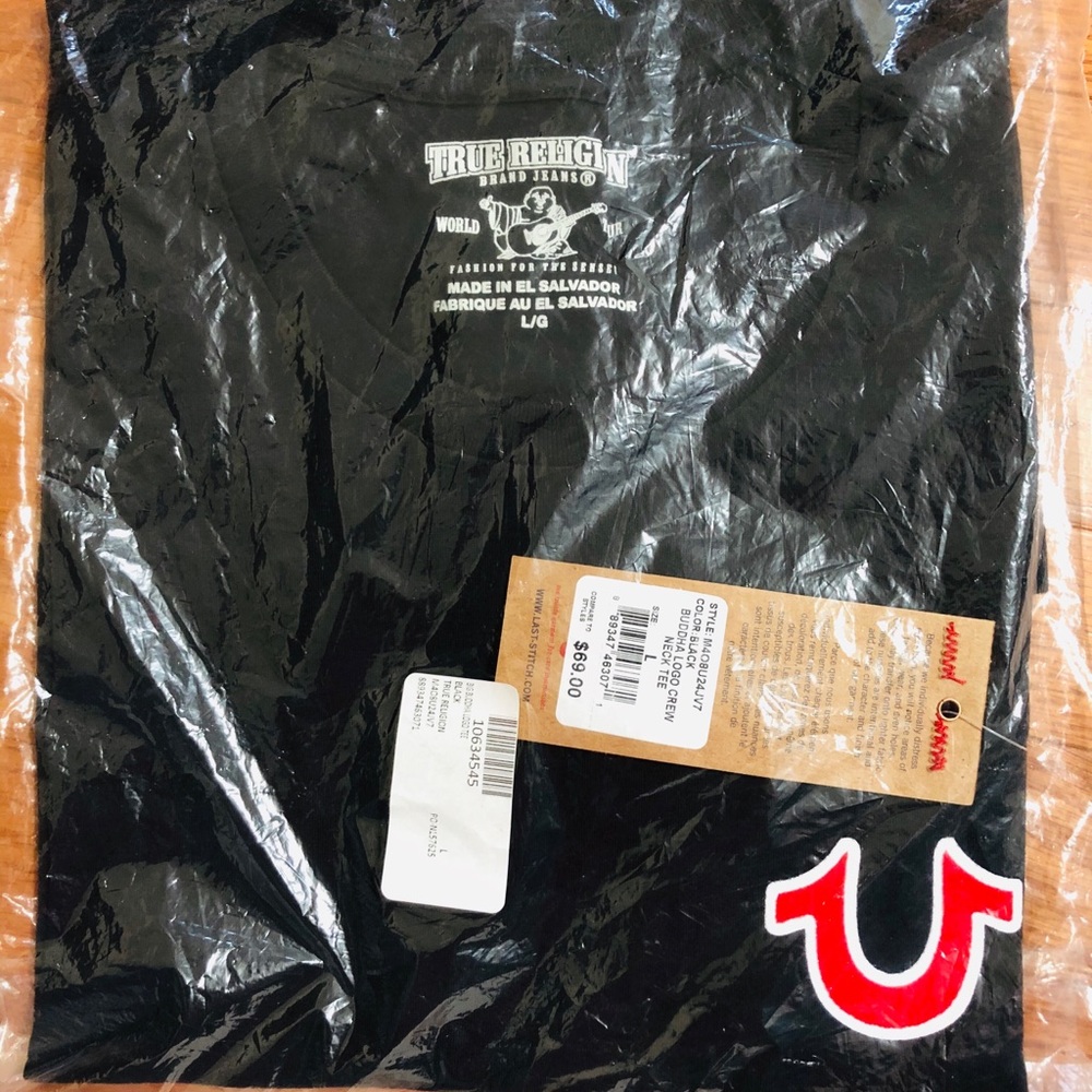 NWT TRUE RELIGION SOLID GOLD BUDDHA CREW TEE SHIRT - Picture 5 of 5